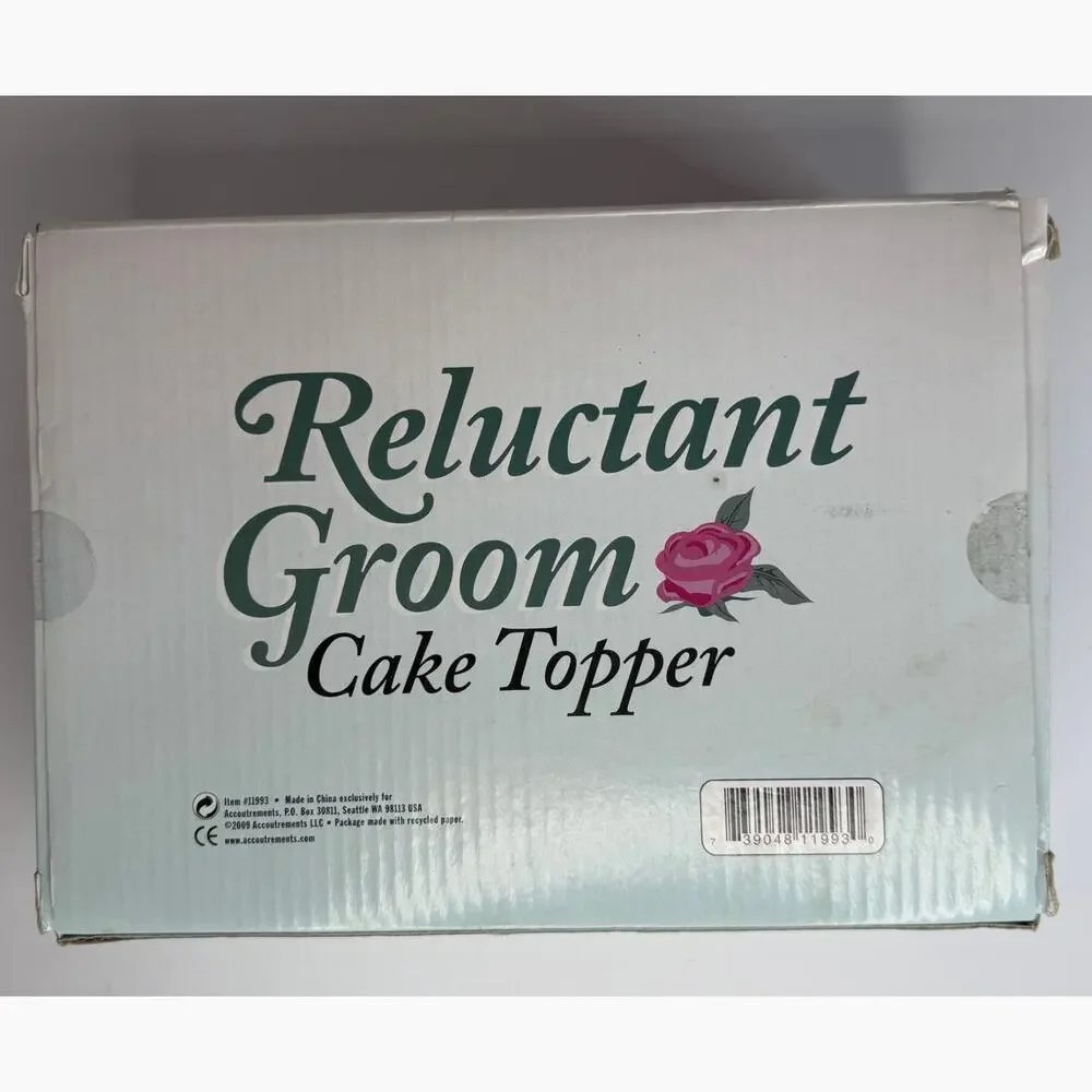 2009 Accoutrements Reluctant Groom Cake Topper Wedding Reception Celebration